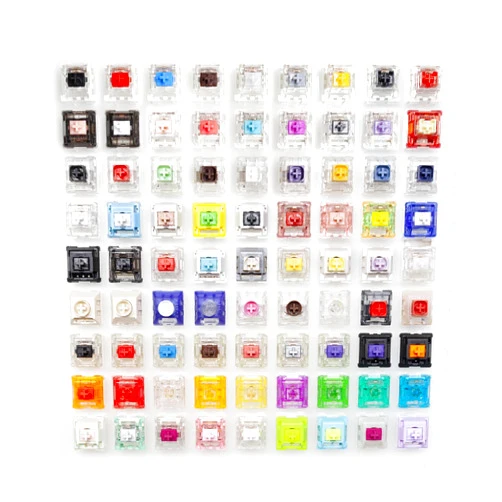 KPREPUBLIC New 81 Switch switches Tester with Acrylic Base Blank keycaps for Mechanical Keyboard Cherry kailh Box Candy gateron jwick lect (New 9x9 Switch Tester)