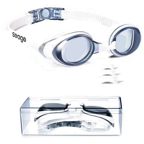 Seago Swim Goggles Shortsighted Swimming Goggles Anti Fog UV Protection Fit for Adult Men Women Youth, No Leaking Tinted Flat Lens