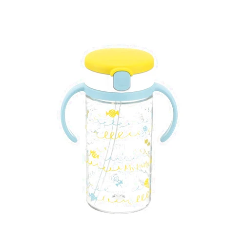 Richell Aqulea Outing Straw Mug 320ml yellow