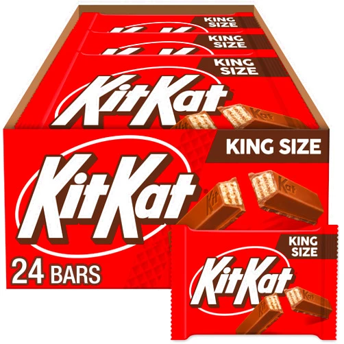 KIT KAT Milk Chocolate Wafer King Size, Candy Bars, 3 oz (24 Count)