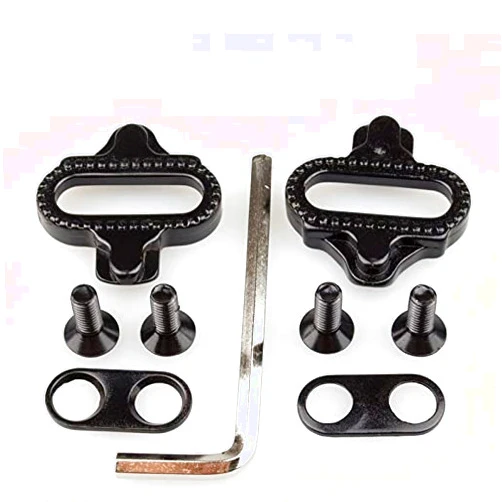 Wowsport SPD Bike Cleats - Compatible with Shimano SM SH51, Black Bike Cleats Set for MTB Bike Bicycle,Indoor Cycling (2 Pairs SPD Cleats)