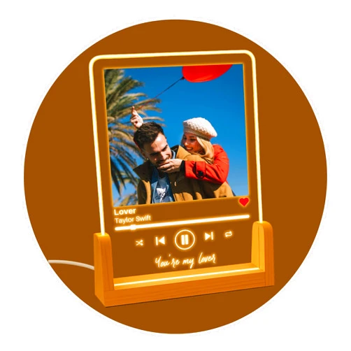 Clicked craft NEXT DAY SHIPPING Personalized Song Plaque - Custom Music Plaque Photo Gift Personalized Couples Romantic Gift Valentines Day