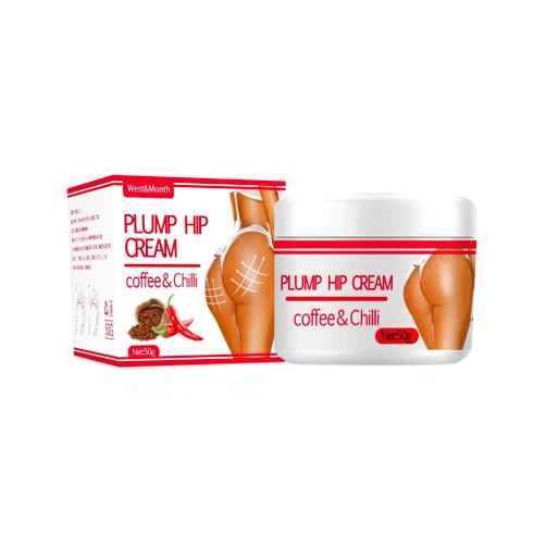 Romoty Plump Hip Cream, 50 g/1.76 oz Coffee & Chilli Natural Element Plant Butt Enhancement Cream Buttock Enhancement Massage Cream Hip Butt Firm Skin Enlargement