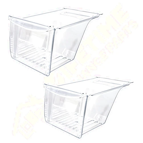 Lifetime Appliance Parts UPGRADED Lifetime Appliance 2 x 240337103 Crisper Bin Compatible with Frigidaire Refrigerator Shelf | Fridge Drawer - 240337100, AP2115741, 240323007