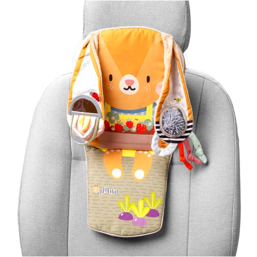 Taf Toys Play & Kick Infant Car Seat Toy for Babies, Newborn Rear-Facing Activity Center with Music, Light, Mirror & Rattling Toys, Promotes Motor Skills Development, 0-18 Months Travel Baby Toy