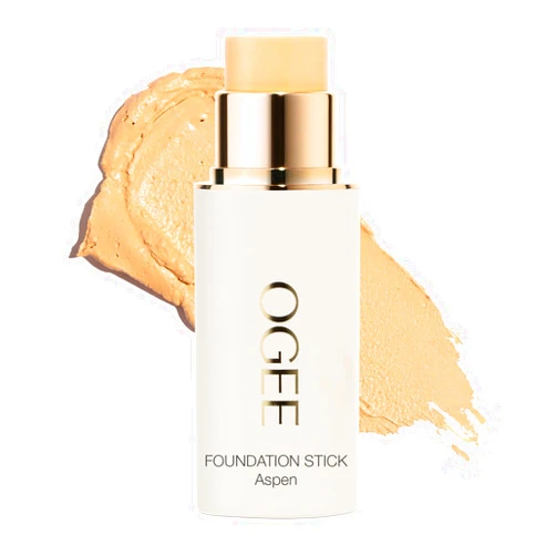 Ogee Sculpted Complexion Foundation Stick (Aspen 1.0W - Fair, Warm Undertones) Full Coverage Foundation Makeup - Instantly Balance & Even Complexion - 70% Organic Ingredients