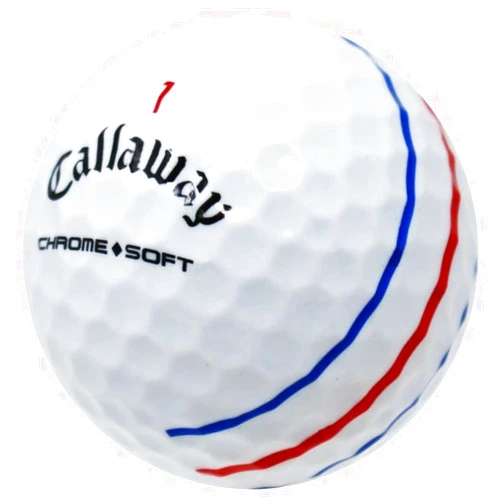 LostGolfBalls - Recycled Chrome Soft Triple Track Golf Balls, Good Condition, AAA Quality for Callaway, White