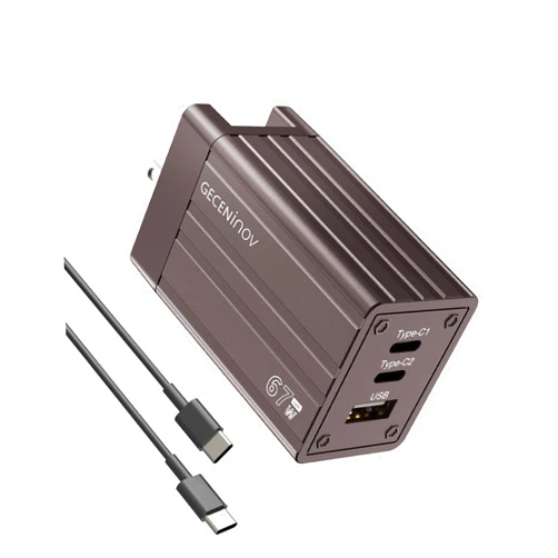 GECENinov 67W/65W USB C Charger Block,GaN Charger with Foldable Plug,Type C Fast Charging with 6ft USB-C to USB-C Cable for i-Phone iPad MacBook Pro/Air, Laptop, Galaxy,Replace for 45W ect