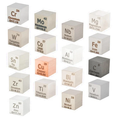 STPCTOU 17 Piece Metal Element Cubes 99.99% High Purity 0.39