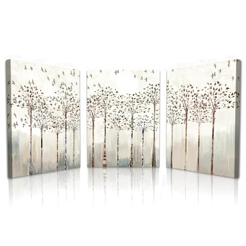 Lapremoly Wall Decorations For Living Room Canvas Wall Art For Bedroom Office Wall Decor Pictures Trees And Birds Abstract Wall Paintings View Prints Artworks Modern Room Home Walls Decor 3 Piece