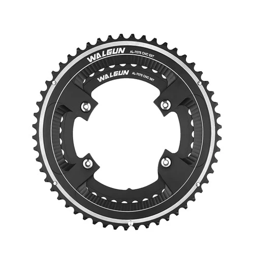 WALGUN Double Round Road Bike Chainring 110BCD 4 Bolt 50T-34T 52T-36T 53T-39T 11 Speed CNC Bicycle Chain Ring