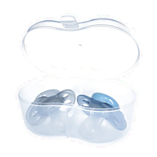 GABABY Pacifier Case Holder Storage 2 Pacifier with Division Transparent Portable Baby Pacifier Container Protect Pacifier Holder Case for Travel Pacifier Box Accesories BPA Free