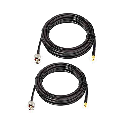OLOEY N Male to SMA Male Coaxial Cable RG58 10ft/3m Low Loss Coax Cables for 3G/4G/5G/LTE/ADS-B/Ham/GPS/WiFi/RF Radio to Antenna or Surge Arrester Use (Not for TV)-2Pack