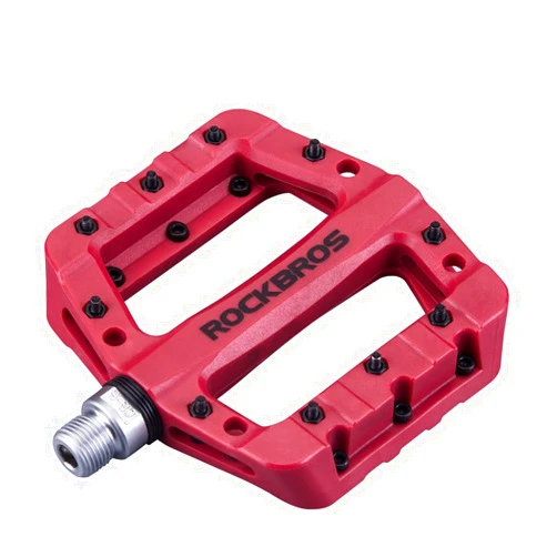 ROCKBROS MTB Pedals Mountain Bike Pedals Lightweight Nylon Fiber Bicycle Platform Pedals for BMX MTB 9/16