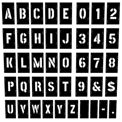 Attisstore 2 inch Letter Stencils Kit, Plastic Letters and Numbers Interlocking Stencil Set 138 Piece
