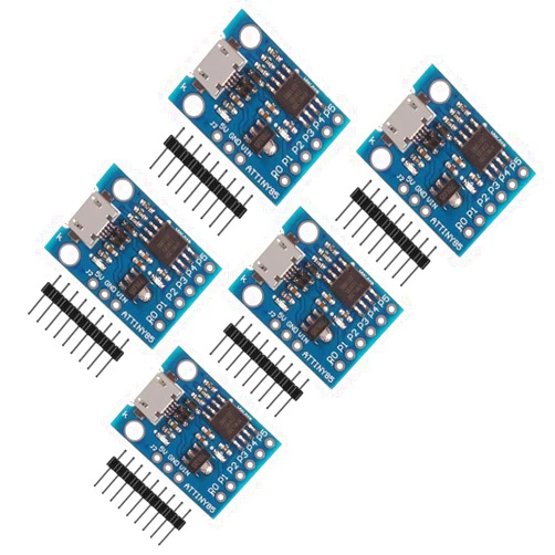 AITRIP 5Pcs Digispark Attiny85 Micro Miniature Microcontroller USB Development Board Module Compatible with Arduino IDE 1.0+ (OSX/Win/Linux)