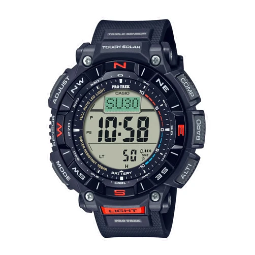 Casio PRG340 Series | Pro Trek | 100 Meter Water Resistance | Compass | Alt/Baro-Thermo | Tough Solar Power | 1-100 SEC Stopwatch | Countdown Timer | World Time