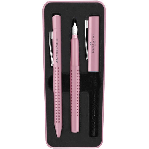 Faber-Castell Fountain pen M/Ballpoint pen set Grip 2010 rose shadows