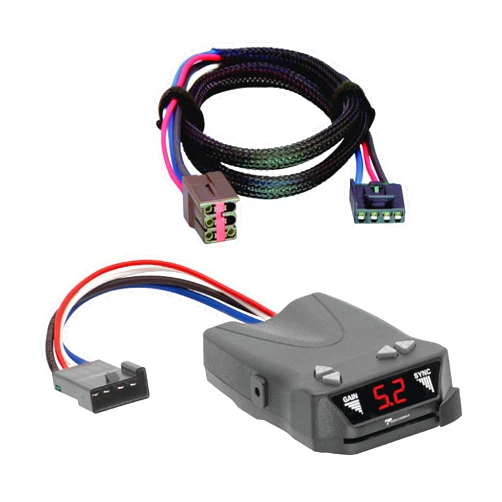 Tekonsha 8507120 Brakeman IV Time-Delay Brake Controller for Trailer with 1-4 Axles and 303500 Trailer Brake Controller Custom Harness for Select Model Ford, Lincoln, Land Rover