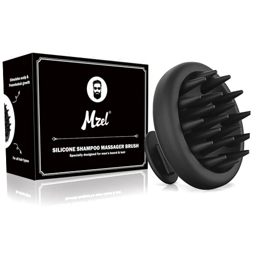 MZEL Silicone Scalp Massager Shampoo Brush for Hair Growth, Beard Brush for Men, Face & Beard Scrubber Exfoliator, Wet Dry Shower Head Scalp Massager for Exfoliating Dandruff, Gifts for Him Father