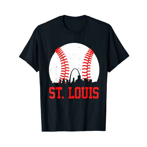 St. Louis Cityscape Baseball City Apparel St. Louis Cityscape Vintage Baseball City Men Women Kids T-Shirt