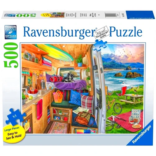 Ravensburger Rig Views - 500 Piece Large Format Jigsaw Puzzle | Unique Design with Softclick Technology | Ideal for Adults and Kids | Durable Pieces | Eco-Friendly Materials