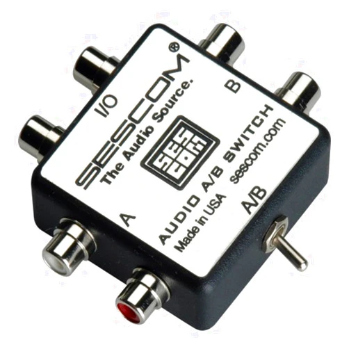Sescom SES-AUDIO-AB RCA Stereo Audio MP3 FLAC WMA A/B Switch