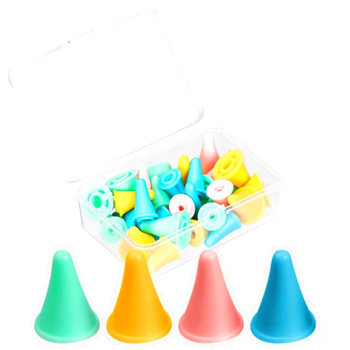 Aruicheng 28 Pcs Knitting Needle Stoppers Colorful Knitting Needles Point Protectors 2 Sizes Needle Tip Stoppers Knit Needle Tip Covers Knitting Needles Cap, for Beginners Knitting Craft DIY