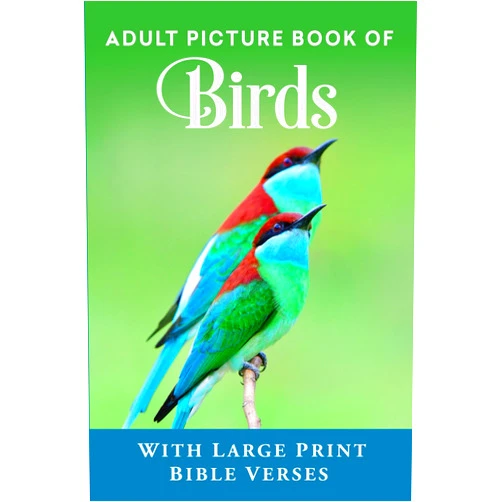 Spring Lane Press Adult Picture Book of Birds: With Large Print Bible Verses (Christian Books for Seniors with Dementia)