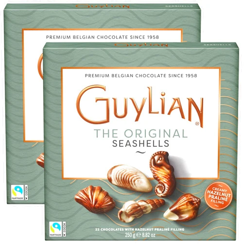 Guylian Belgium Chocolates Seashell Assortment, 8.8-Ounce Gift Boxes (Pack of 2)