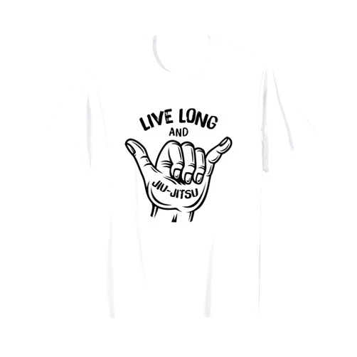 Ground Fighting Martial Arts BJJ Outfitters BJJ Live-Long And Jiu-Jitsu Martial Arts T-Shirt