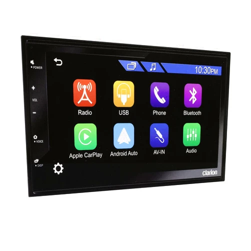Clarion FX450 Car Stereo Car-Truck-SUV Radio 2 DIN Touch Screen, Apple Car Play and Android Auto, Bluetooth, 50 WTS x 4, AM-FM, Rear View Camera Input