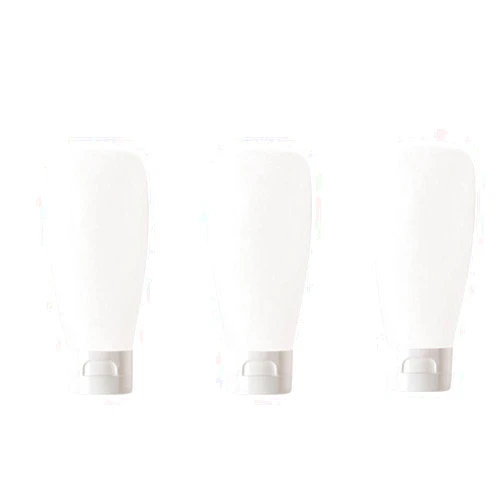 QUUPY 12PCS 30ML/1oz Empty Clear Refillable Cosmetic Soft Tube Squeeze Bottle With Flip Cap Makeup Container Shampoo Facial Cleanser Body Cream Bath Container Portable Cosmetics Travel Set For Women Lady