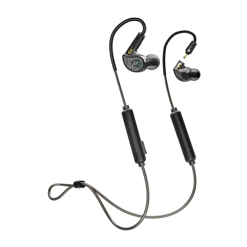 MEE audio M6 PRO Musicians’ In-Ear Monitors Wired + Wireless Combo Pack: includes stereo audio cable and Bluetooth audio adapter (Black) (CMB-M6PROBT-BK)