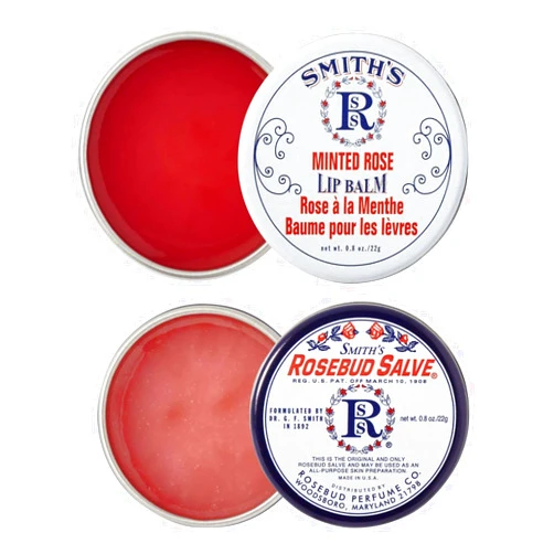 Rosebud Perfume Co. ROSEBUD SALVE / MINTED ROSE Lip Balm Two Pack: 2 x 0.8 tins