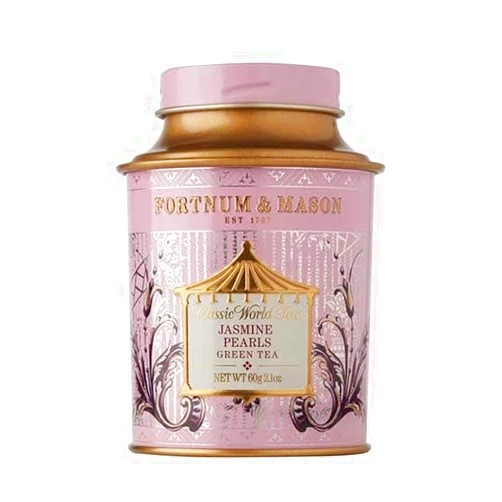Fortnum and Mason London Fortnum and Mason Jasmine Pearls 60g Loose Green Tea in a Tin Caddy