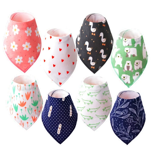 Mr. Pen- 8 Pack Baby Bibs - Drool, Bandana Bibs for Toddler Boys & Girls