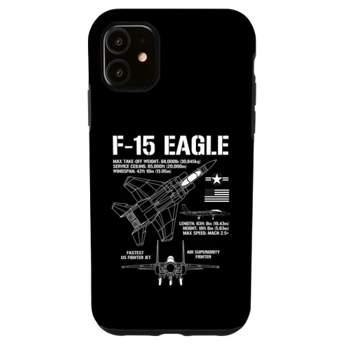 The Salty Veteran F-15 Eagle Fighter Jet Specs Military Airplane F15 Eagle Case for iPhone 11
