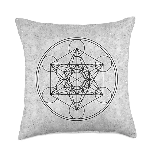 Spiritual Healing Sacred Geometry by yuma Sacred Geometrie Metatron Spiritual Symbol Yoga Mathematics Throw Pillow, 18x18, Multicolor