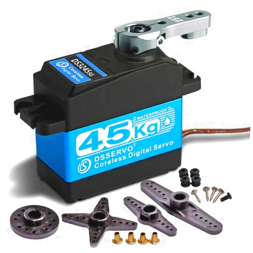 ZOSKAY 45kg high Torque Coreless Motor servo Metal Gear Digital and Stainless Steel Gear servo Motor servo for 1/8 1/10 1/12 RC Cars DIY (180 Degree)