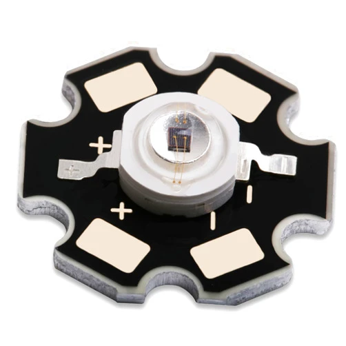 LEDGUHON 5Pcs 850nm IR 3W High Power LED Chip Infrared Emitting Illuminator with Aluminum Plate 20mm Star PCB Base Heat Sink for CCTV Camera Monitor (IR 845-850nm,DC 1.4-1.8V,700mA,42mil chip)