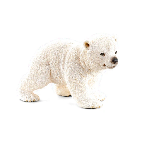 Schleich Wild Life, Realistic Arctic Animal Toys for Kids, Baby Polar Bear Cub Toy Figurine, Ages 3+