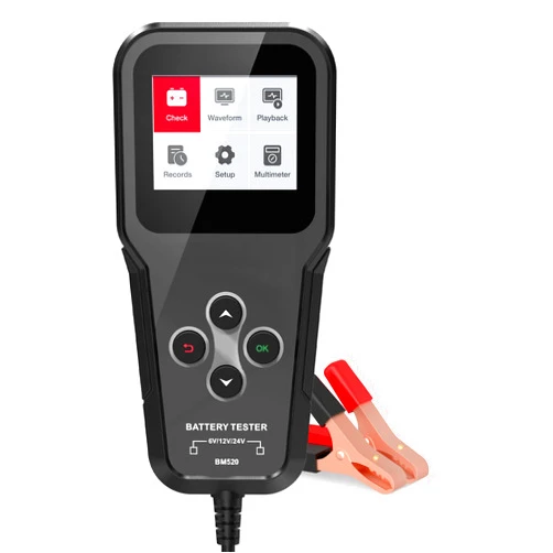 OBDMONSTER BM520 6V 12V 24V Car Battery Tester, 100-2000 CCA Load Tester Automotive Alternator Tester 2-220Ah Battery Analyzer Digital Auto Battery Analyzer Cranking System Tester for Truck Motorcycle SUV Boat