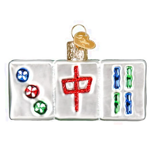 Old World Christmas Mahjong Glass Blown Ornament for Christmas Tree