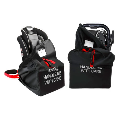 reperkid Car Seat Travel Bag with Stroller Bag for Air Travel Airplane Backpack Gate Check Bag Cover for Flight Check In
