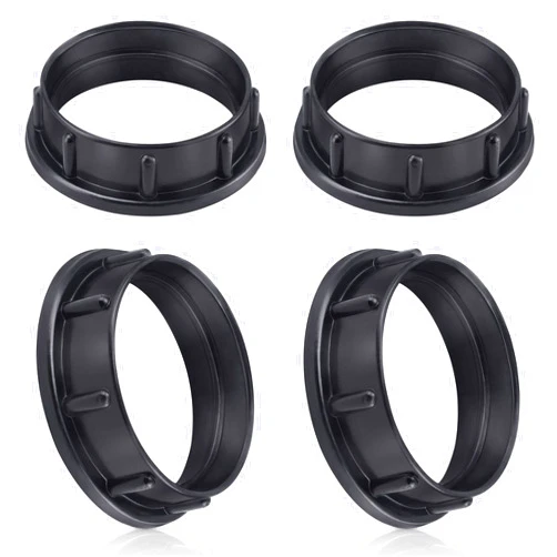 DiCUNO E26 Lamp Shade Rings, Black Light Socket Shade Ring, Aluminum Lamp Retainer Rings Replacement for Glass Light Fixture Porcelain Lamp Holder, Threaded Diameter 1-1/2 Inch (39mm), 4-Pack