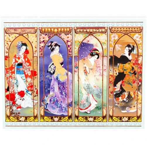 Bits and Pieces - 500 Piece Jigsaw Puzzle for Adults - Oriental Gate Quilt - 500 pc Geisha Jigsaw by Artist Haruyo Morita