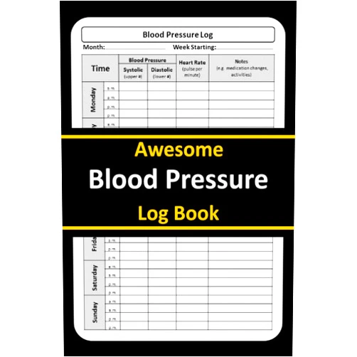 Merlin Thornton Awesome Blood Pressure Log book: Simple Daily Blood Pressure Logbook for Daily Tracking (for 104 Weeks) 2 Years, Record and Monitor Blood Pressure at Home - 106 Pages (6