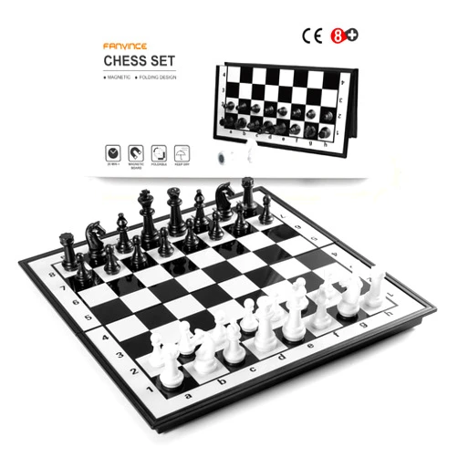 FanVince Chess Sets Travel Board Games: Magnetic Folding Chess Board with Instructions Teen Gifts Family Games Educational Toys for Kids and Adults 9.5 Inch
