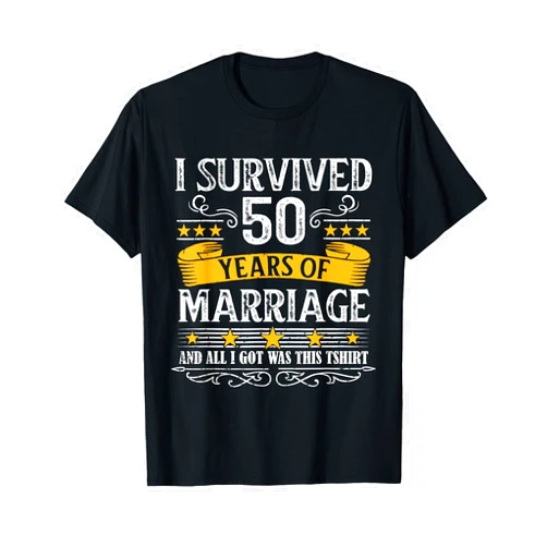 Wedding Anniversary Gifts Epic Husband Wife Tops 50th Wedding Anniversary shirt Couples Husband Wife 50 Years T-Shirt